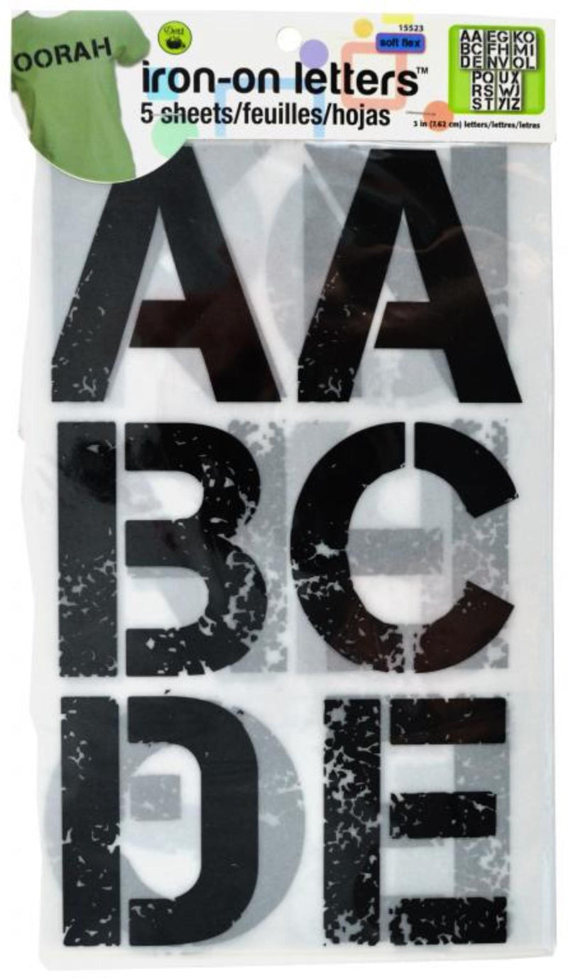 Load image into Gallery viewer, 15523|Dritz Soft Flex Iron-on Letters, 5 Sheets, Black