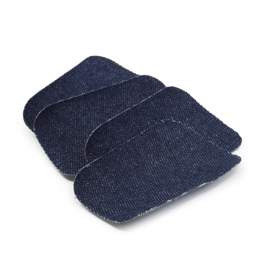 55200-3D|Dritz Denim Iron-On Patches, 2" x 3", 8 pc, Dark Blue