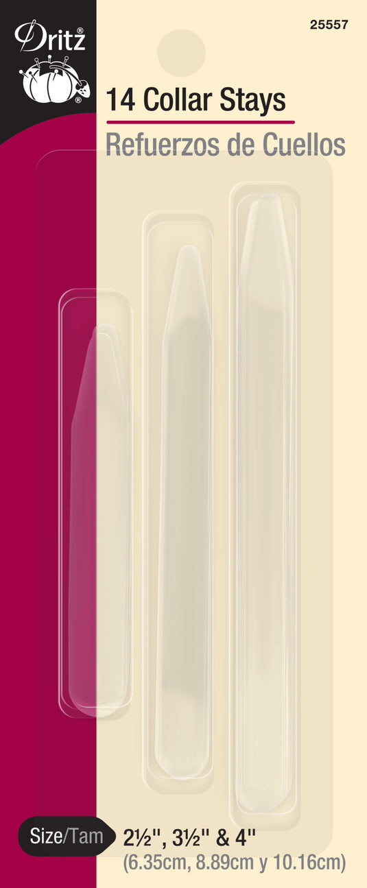 25557|Dritz Collar Stays, Assorted Sizes, 14 pc