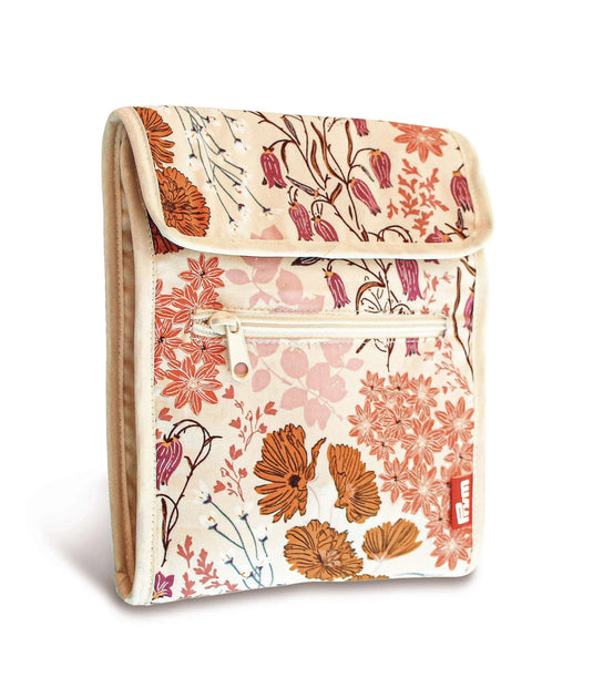 612070|Prym Circular Knitting Needle Case Folder, Orange Wildflower