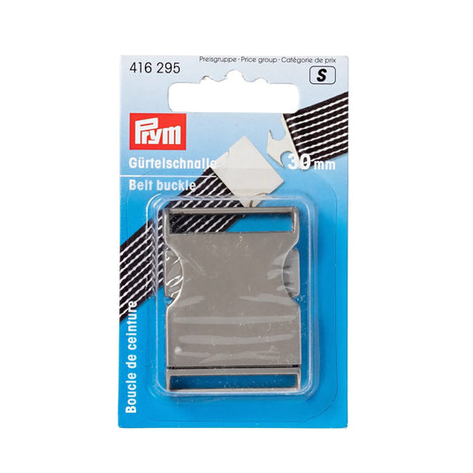 416295| Belt buckle 30 mm silver col matt