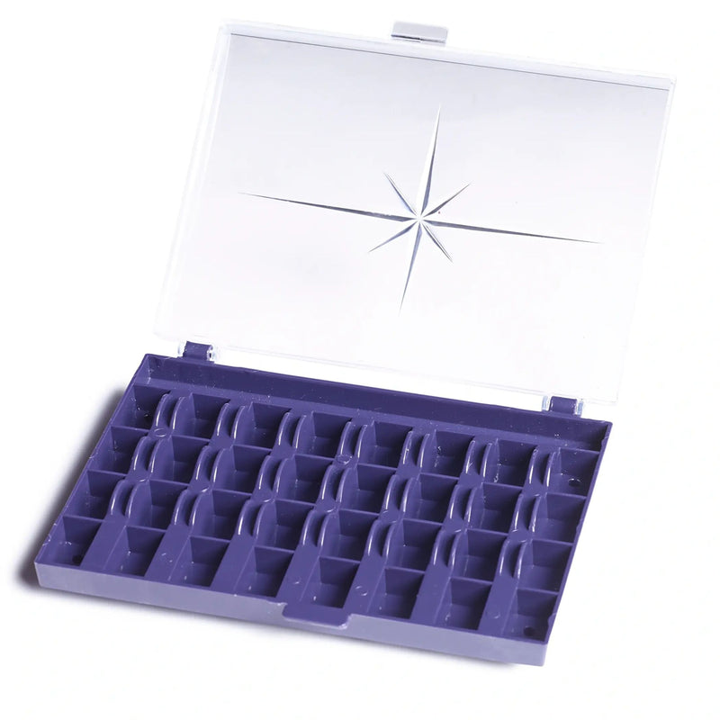 Cargue la imagen en el visor de la galería, 611980| Bobbin Box for 32 Bobbins 3 x 13 x 16 cm