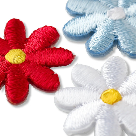 925425|Prym Applique, Multicolored Flowers, 8 pc