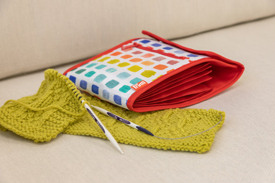57252|Prym Circular Knitting Needle Case Folder, Rainbow Specks