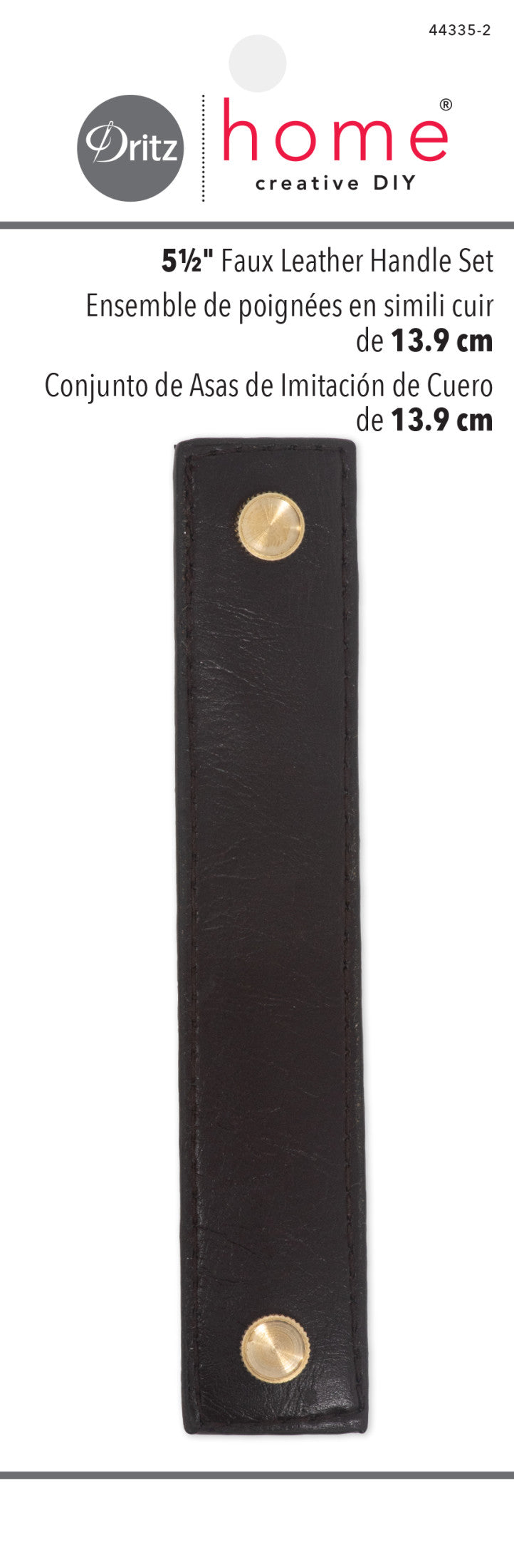 Load image into Gallery viewer, 44335-2|Dritz 5-1/2" Faux Leather Handle Set, Brown