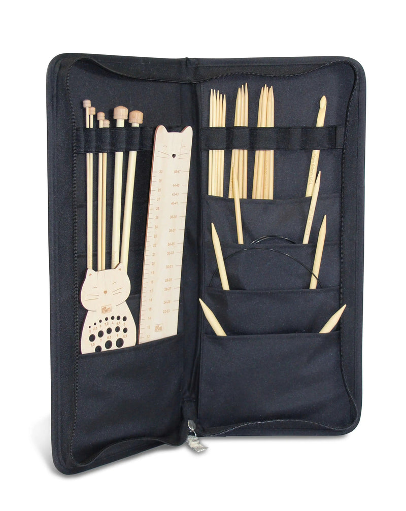 Load image into Gallery viewer, 612076|Prym Knitting Needle Zippered Case, Monochrome Leaves