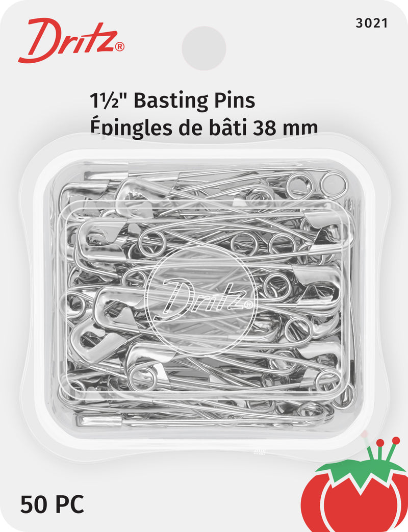 Load image into Gallery viewer, 3021|Dritz 1-1/2" Basting Pins, Nickel, 50 pc