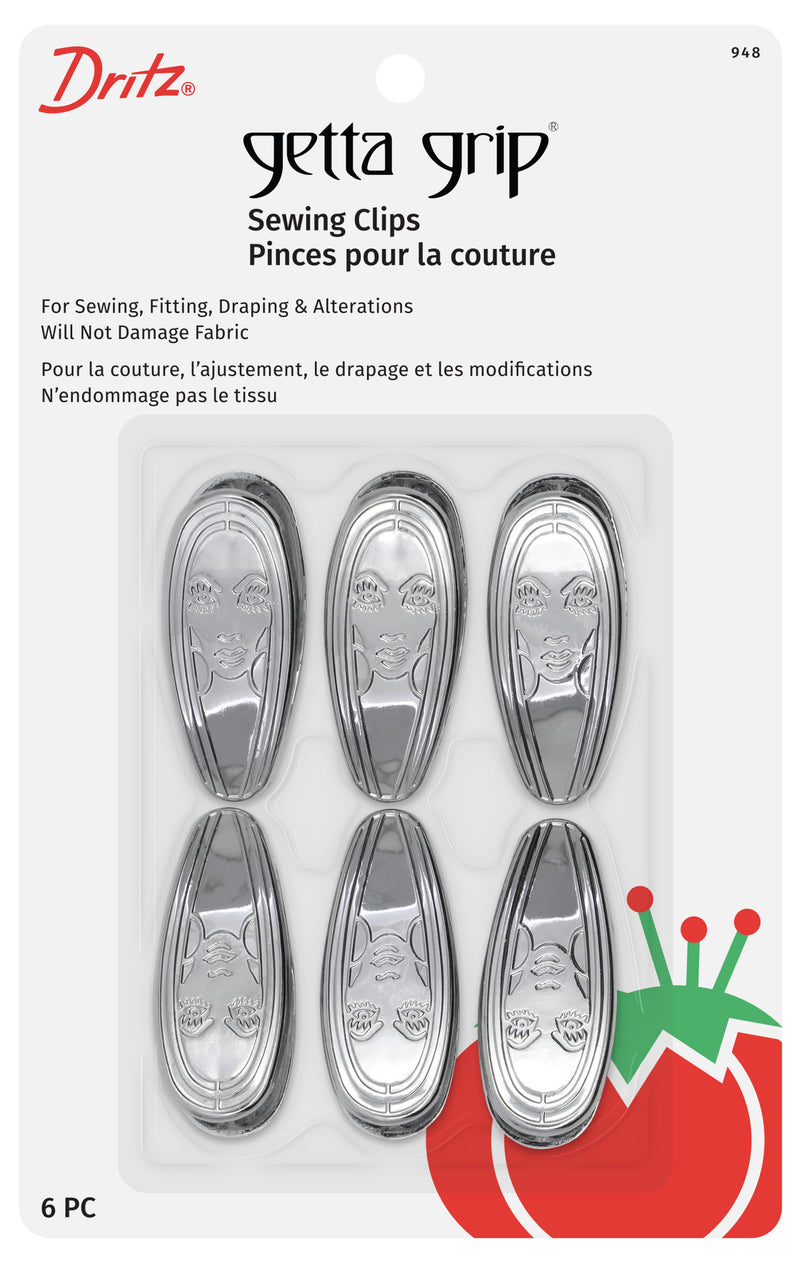 Load image into Gallery viewer, 948|Dritz Getta Grip Sewing Clips, Silver, 6 pc