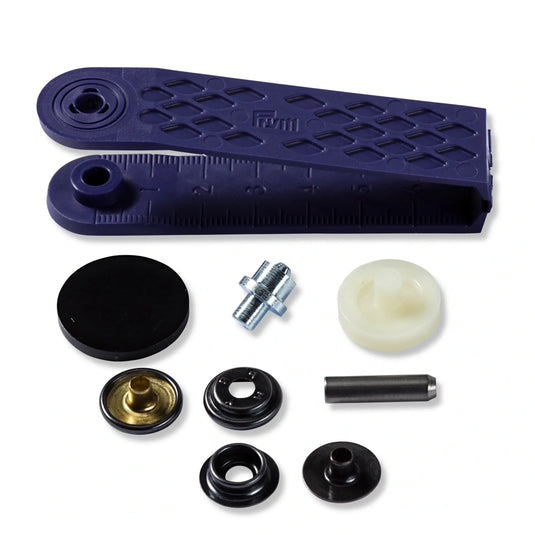 390200|Prym SPORT 15 mm black oxidized with tools 10pc