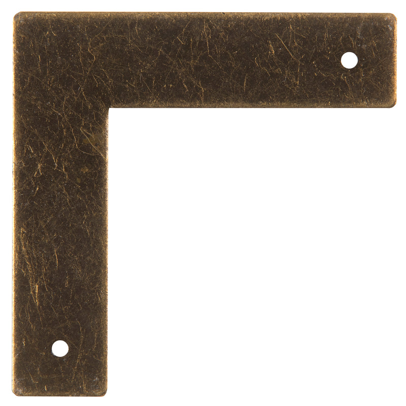 Load image into Gallery viewer, 44788-38|Dritz Smooth Campaign Hardware Corners, Small, Antique Brass, 4 pc
