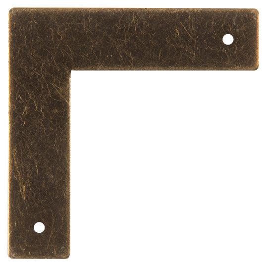 44788-38|Dritz Smooth Campaign Hardware Corners, Small, Antique Brass, 4 pc