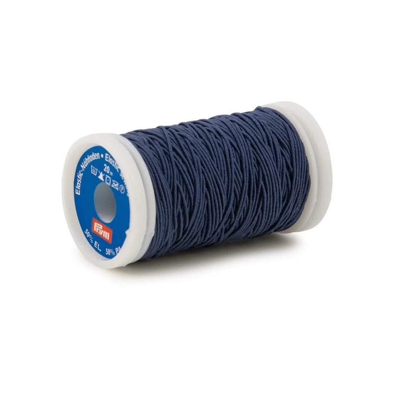 Chargez l'image dans la visionneuse de la galerie, 970014|Prym Elastic Sewing Thread, Navy Blue, 22 YD (20 M)
