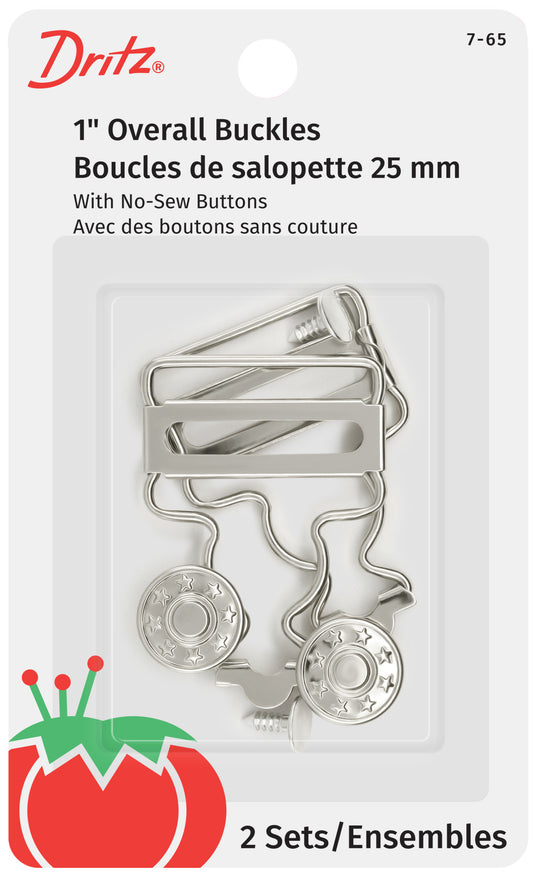 7-65|Dritz Overall Buckles with No-Sew Buttons