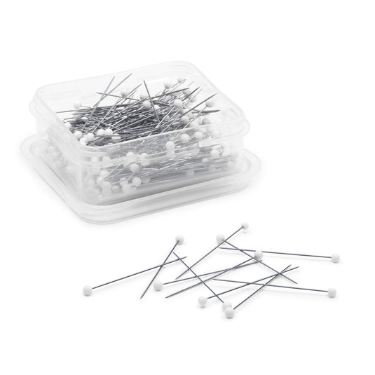 61|Dritz 1-3/8" Extra-Fine Glass Head Pins, White, 250 pc