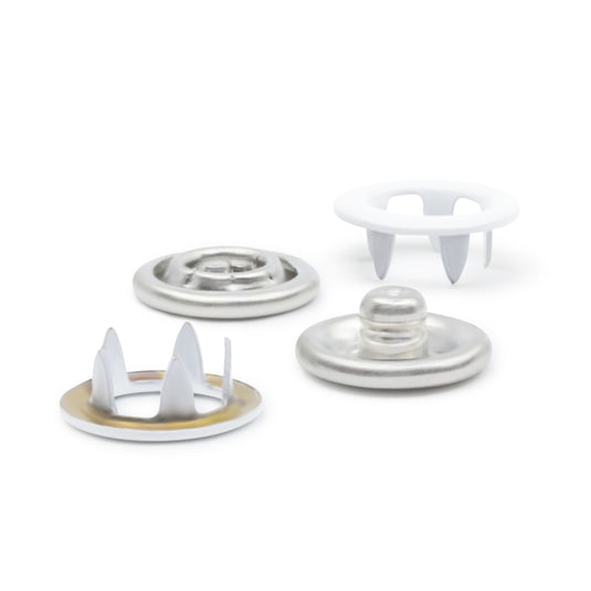 15-9|Dritz 3/8" Snap Fasteners, 7 Sets, White