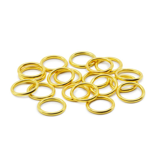 44348|Dritz 1/2" Brass Plated Rings, 24 pc