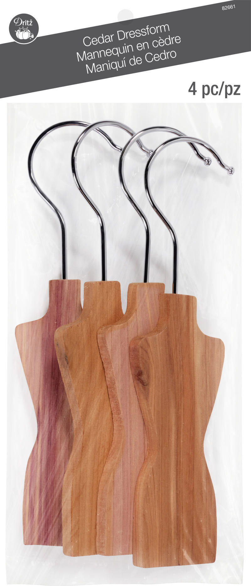Load image into Gallery viewer, 82661|Dritz Cedar Dressform Hangers, 4 pc