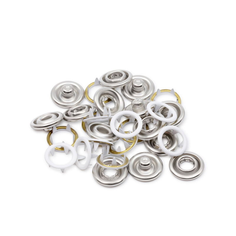 Load image into Gallery viewer, 16-9|Dritz 7/16" Snap Fasteners, 7 Sets, White
