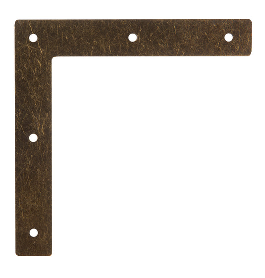 44789-38|Dritz Smooth Campaign Hardware Corners, Large, Antique Brass, 4 pc
