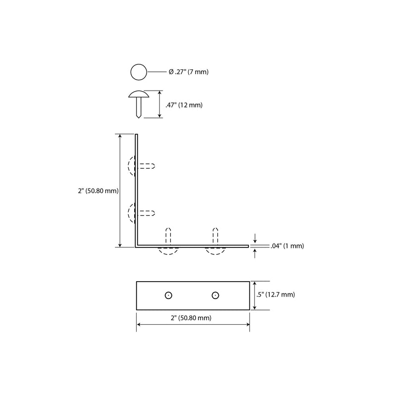 Load image into Gallery viewer, 44790-35|Dritz Smooth Right Angle Corners, Small, Brass, 4 pc