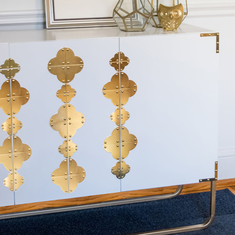 Load image into Gallery viewer, 44789-35|Dritz Smooth Campaign Hardware Corners, Large, Brass, 4 pc