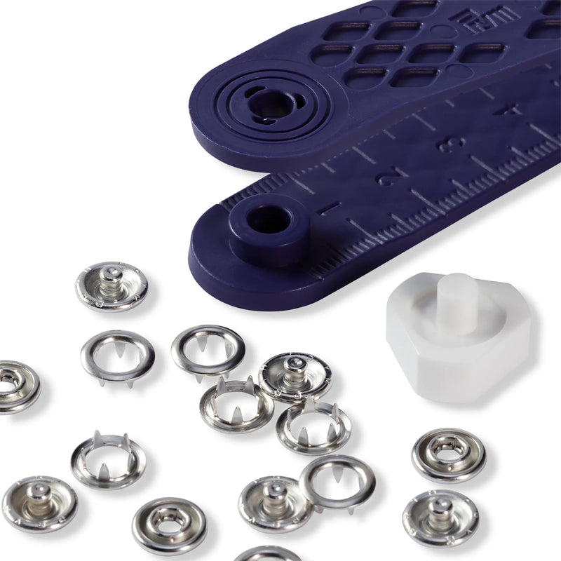 Load image into Gallery viewer, 390100|Prym JERSEY  8 mm silver with tools 10pc