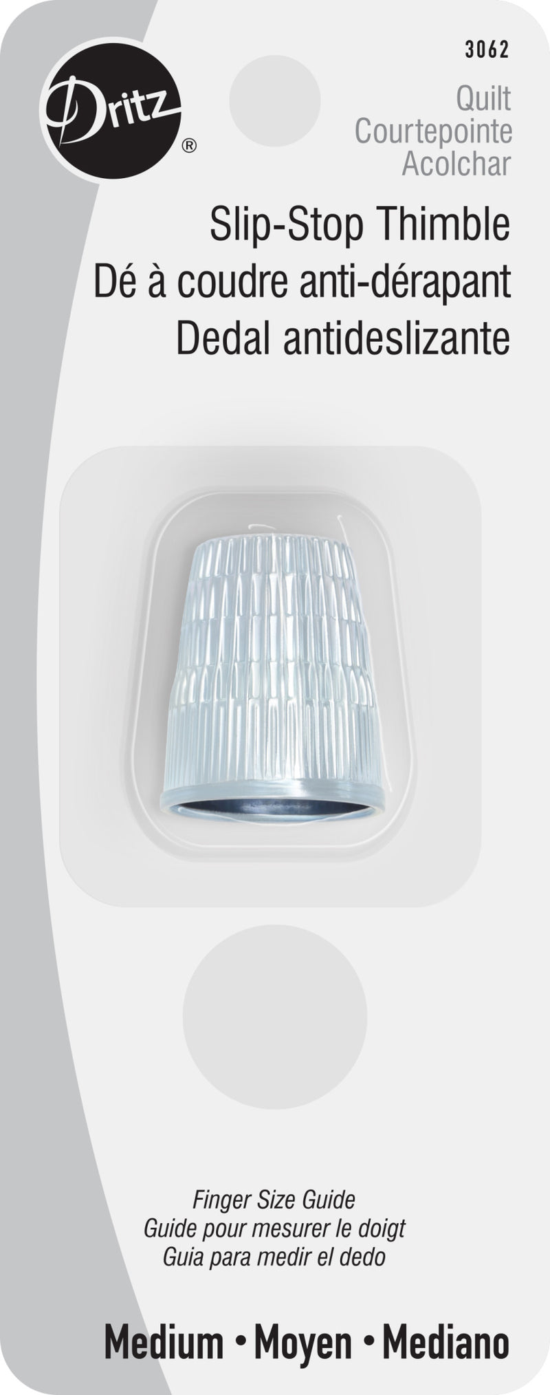 Load image into Gallery viewer, 3062|Dritz Slip-Stop Thimble, Medium, 1 Count, Silver