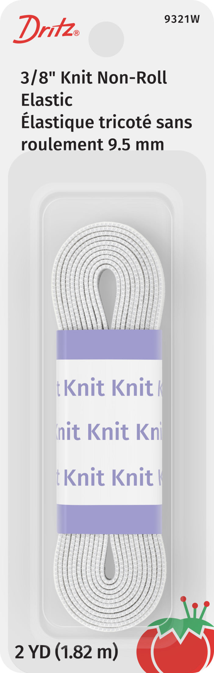Cargue la imagen en el visor de la galería, 9321W|Dritz 3/8" Knit Non-Roll Elastic, White, 2 yd