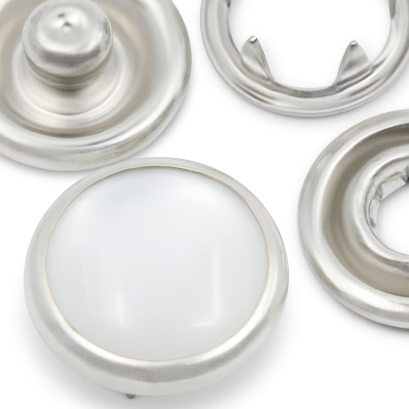 Load image into Gallery viewer, 25-R|Dritz 7/16" Pearl Snap Fasteners, 12 Sets, White