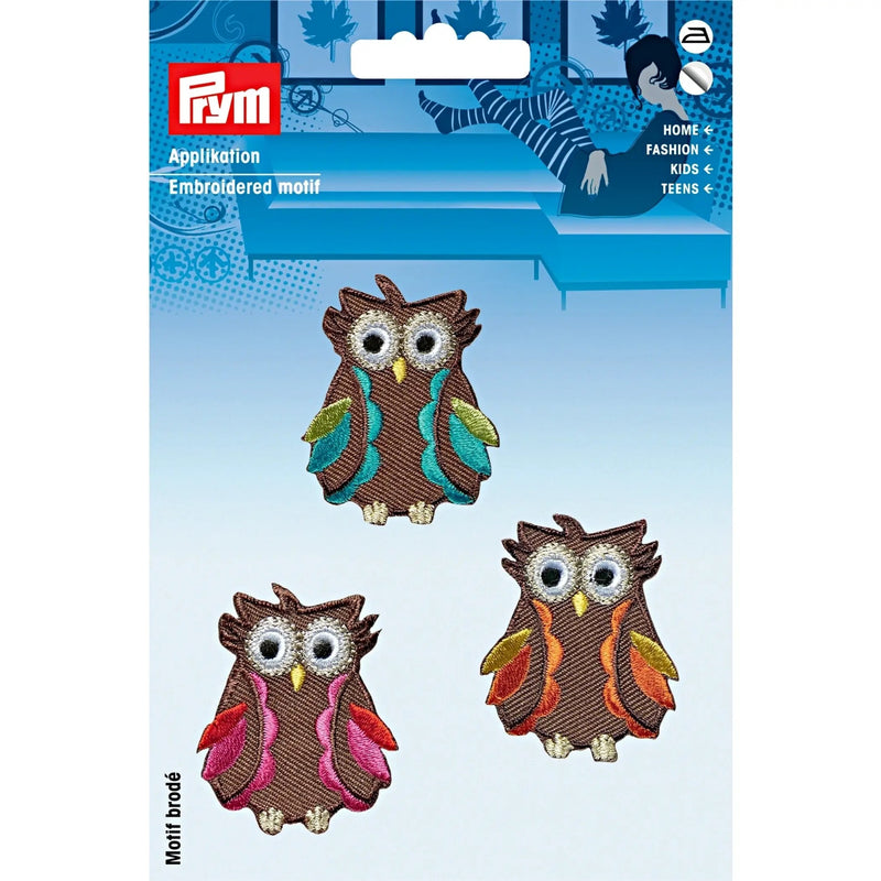 Load image into Gallery viewer, 924219|Prym Applique, Owls, 3 pc