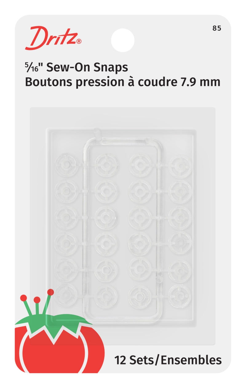 Chargez l'image dans la visionneuse de la galerie, 85|Dritz 5/16" Sew-On Snaps, 12 Sets, Clear