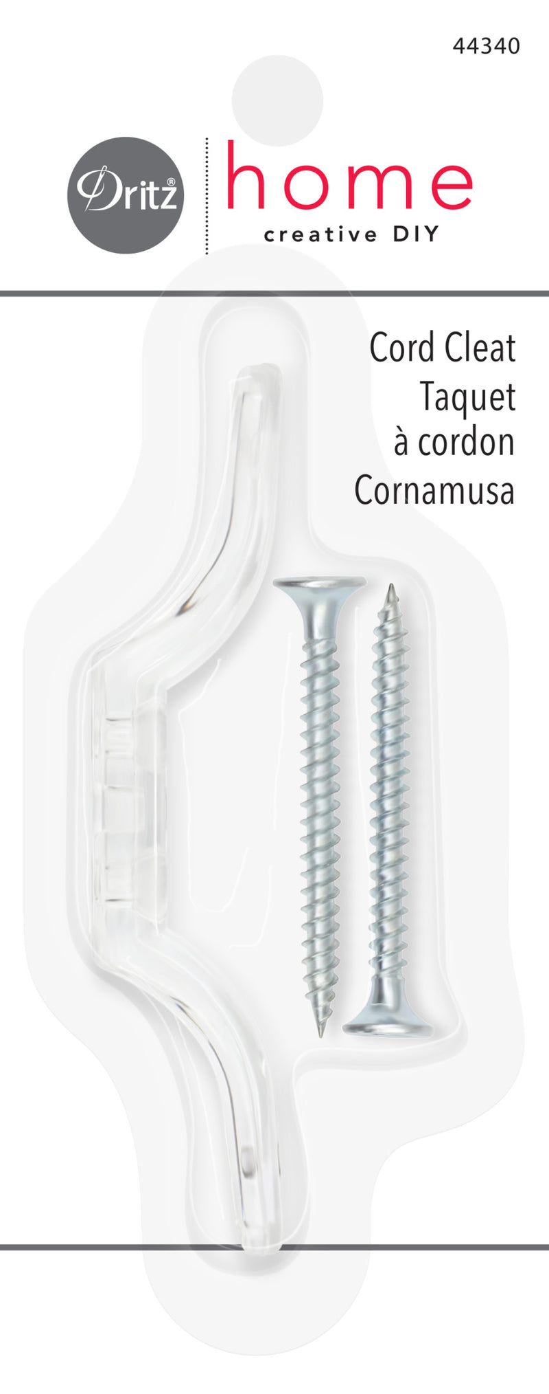 Load image into Gallery viewer, 44340|Dritz 3" Cord Cleat Set, Clear