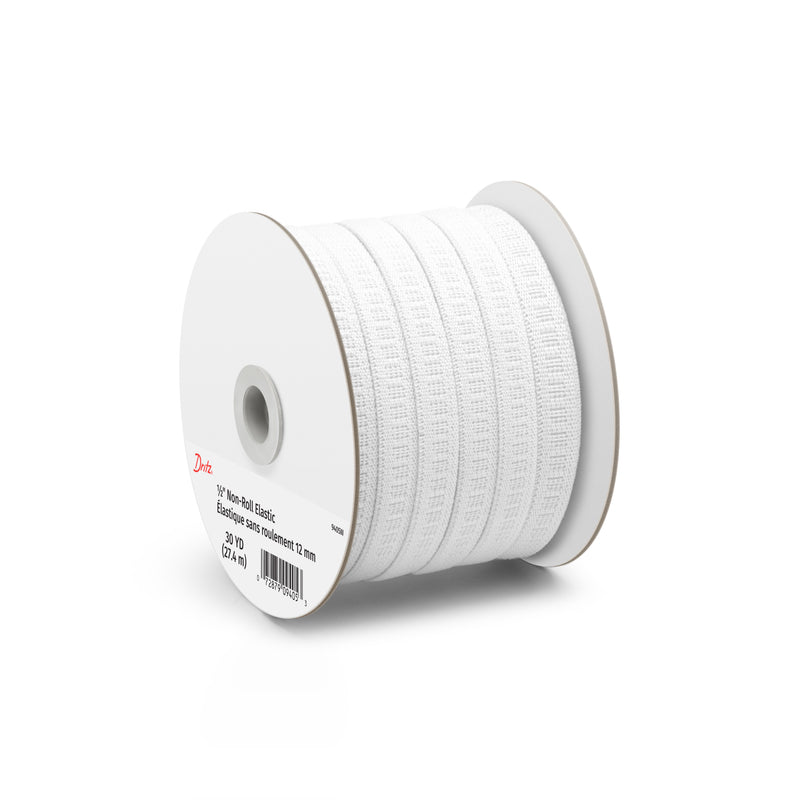 Cargue la imagen en el visor de la galería, 9405W|Dritz 1/2" Ribbed Non-Roll Elastic, White, 30 yd