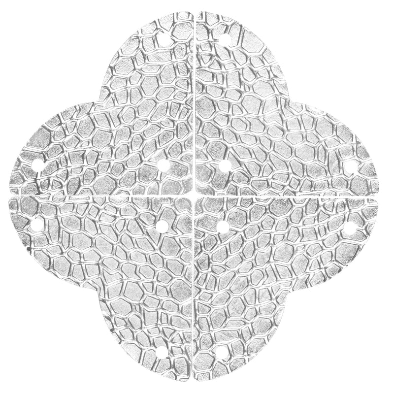Load image into Gallery viewer, 44798-65|Dritz Textured Quatrefoil Corners, Small, Nickel, 4pc