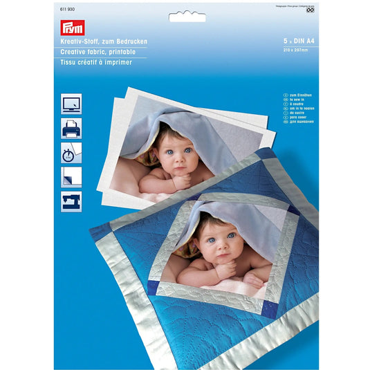 611930|Prym Printable Creative Fabric, 5 PC