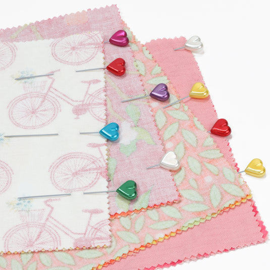 130|Dritz 2-1/8" Heart Pearlized Pins, Assorted, 35 pc
