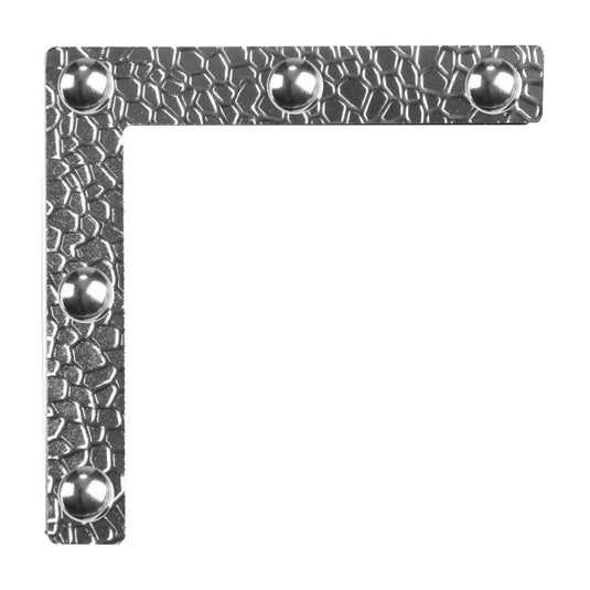 44795-65|Dritz Textured Campaign Corners, Large, Nickel, 4 pc