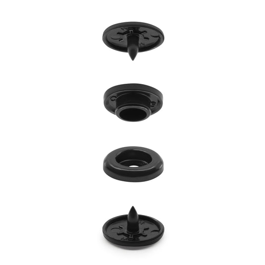 984-R-1|Dritz Plastic Color Snaps, 12 Sets, Black