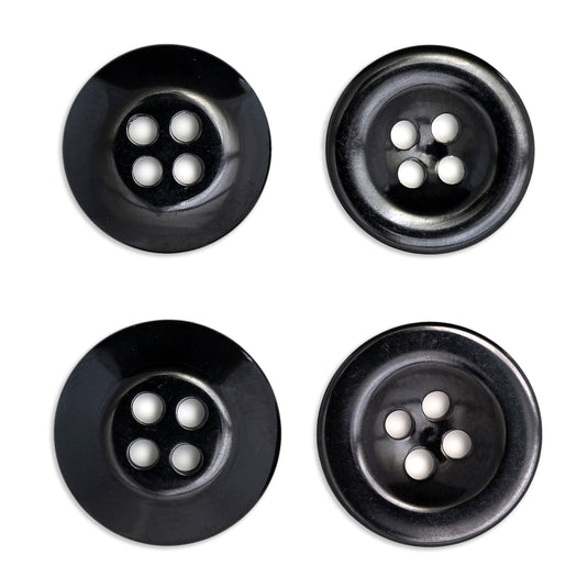 25568|Dritz Waistband Buttons, Black, 15 &17mm, 10 PC