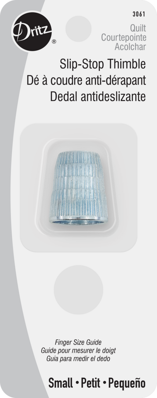 3061|Dritz Slip-Stop Thimble, Small, 1 Count, Silver