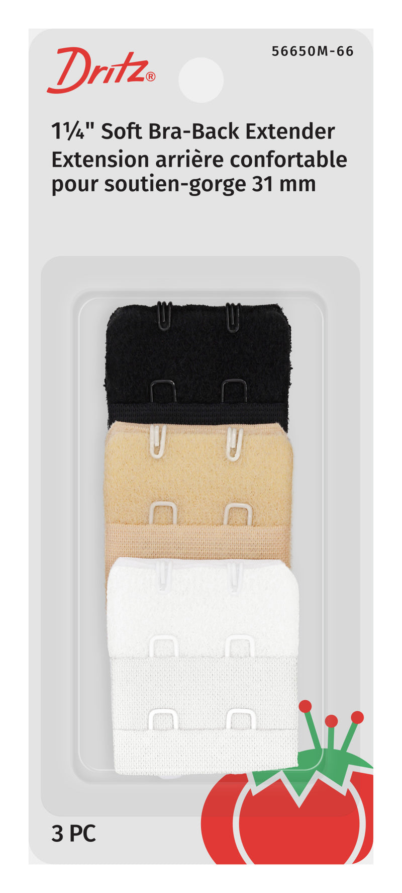 Load image into Gallery viewer, 56650M-66|Dritz 1-1/4" Soft Bra-Back Extenders, Assorted, 3 pc