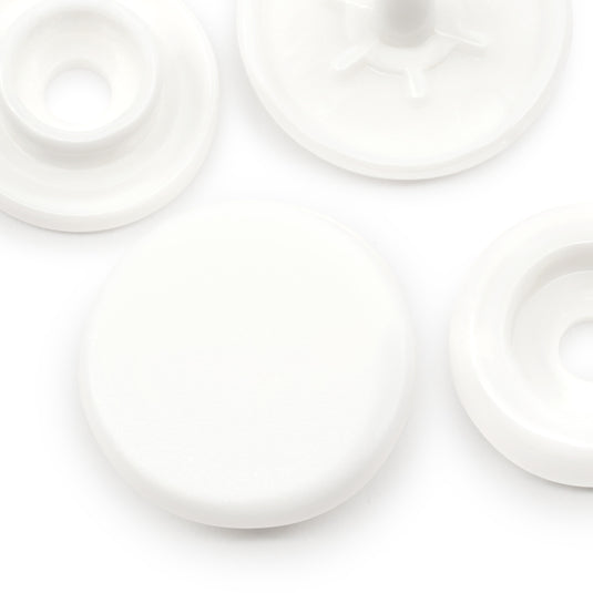 984-R-9|Dritz Plastic Color Snaps, 12 Sets, White