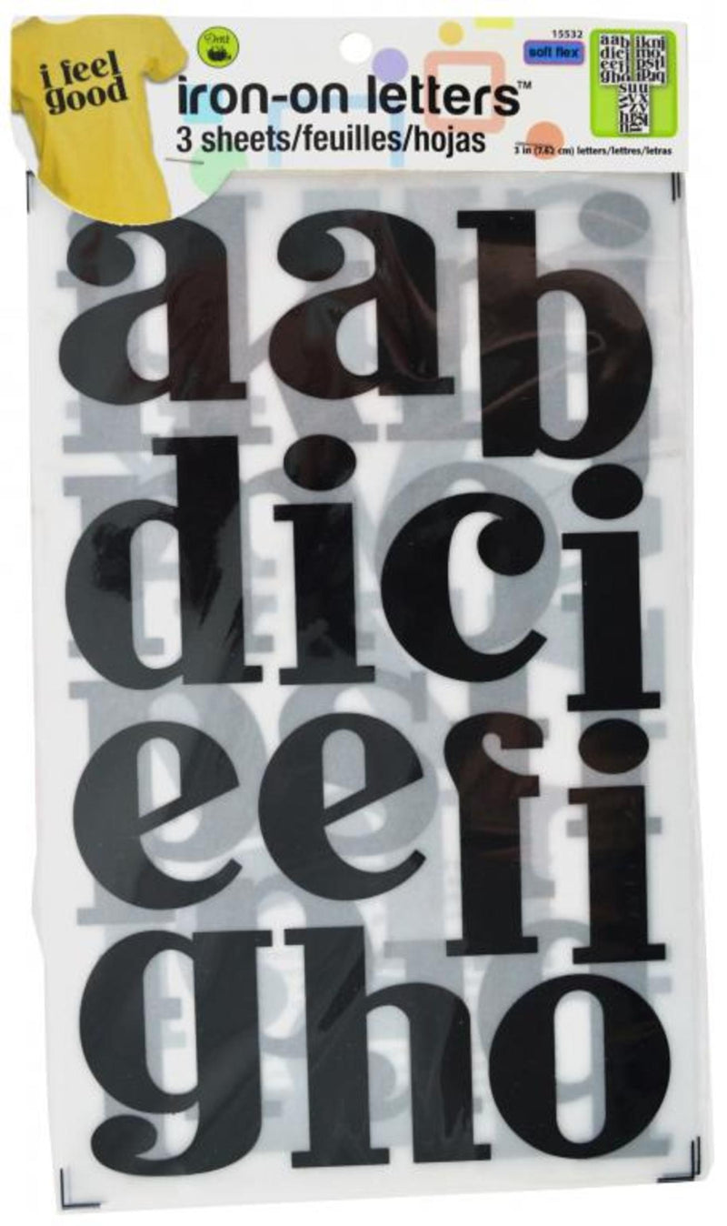 Load image into Gallery viewer, 15532|Dritz Soft Flex Iron-On Letters, 3 Sheets, Black
