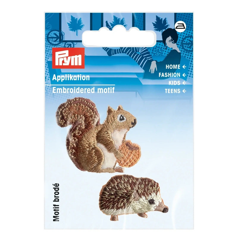 Load image into Gallery viewer, 924321|Prym Applique, Hedgehog &amp; Squirrel, 2 pc

