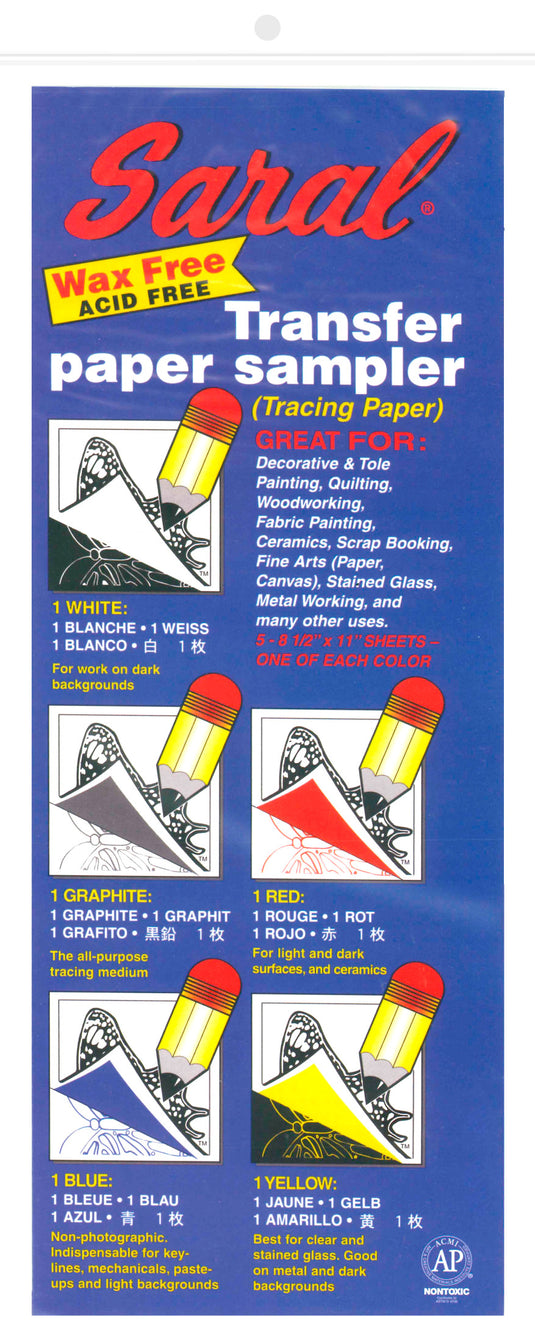 SRL10|Dritz Saral Transfer Paper, Assorted, 5 pc