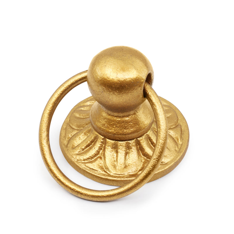 Chargez l'image dans la visionneuse de la galerie, 47023|Dritz Cast Iron Ring Pull, Gilt
