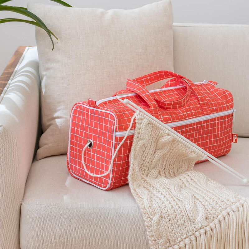 Cargue la imagen en el visor de la galería, 57261|Prym Dachshund Needlework Project Bag &amp; Organizer, Coral