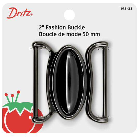 195-33|Dritz Oval Fashion Buckle, Gunmetal