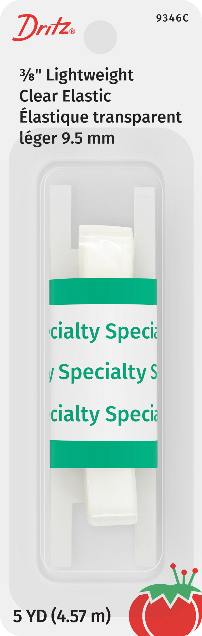 Cargue la imagen en el visor de la galería, 9346C|Dritz 3/8" Lightweight Clear Elastic, Clear, 5 yd