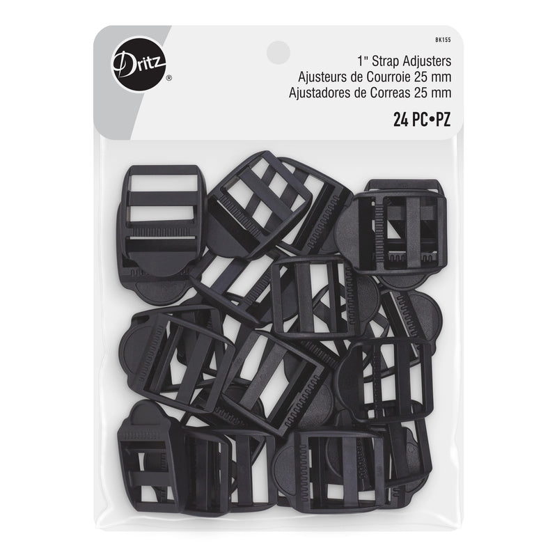 Load image into Gallery viewer, BK155|Dritz 1" Strap Adjusters, Black, 24 pc